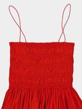 Matteau Tomato Shirred Bodice Midi Dress