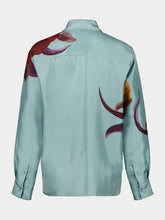 La DoubleJ Peony Print Silk Twill Boy Shirt