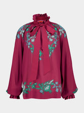 La DoubleJ Regalia Placée Red Cerere Blouse