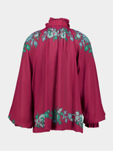 La DoubleJ Regalia Placée Red Cerere Blouse