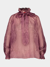 La DoubleJ Dusty Pink Silk Organdie Cerere Blouse