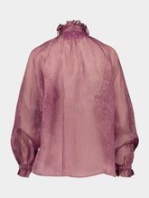 La DoubleJ Dusty Pink Silk Organdie Cerere Blouse
