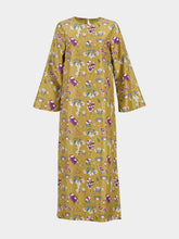 Paula Shirley Floral Psic Printed Silk Twill A-Line Dress