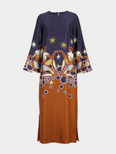 Paula Shirley Soulprint Printed Silk Twill Dress