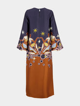 Paula Shirley Soulprint Printed Silk Twill Dress