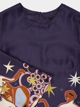 Paula Shirley Soulprint Printed Silk Twill Dress