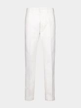 Tom Ford White Cotton Satin Chino Trousers