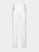 Tom Ford White Cotton Satin Chino Trousers