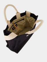 Marni Black Raffia-Effect Small Tote