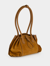 Marni Mocca Brown Tulipea Suede Shoulder Bag