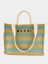 Marni Large Basket Striped Tote Bag