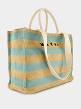 Marni Large Basket Striped Tote Bag