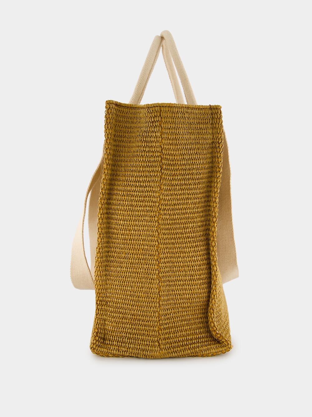 Raffia-Effect Fabric Tote