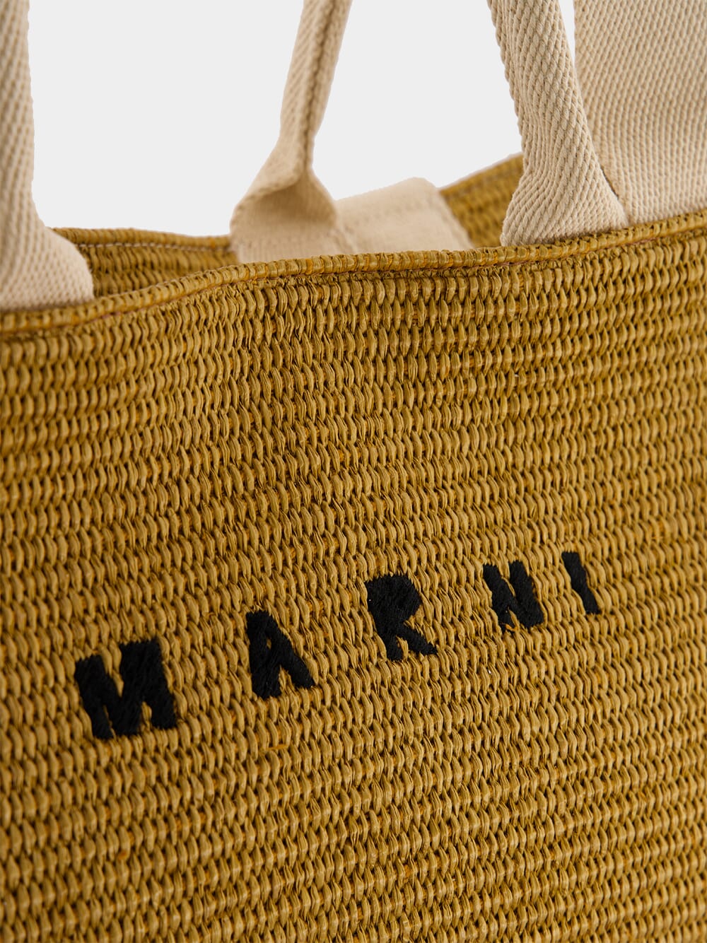 Raffia-Effect Fabric Tote