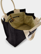 Marni Black Raffia-Effect Shopping Tote