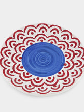 Les Ottomans Red Sicily Handpainted Dessert Plate