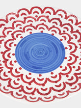 Les Ottomans Red Sicily Handpainted Dinner Plate