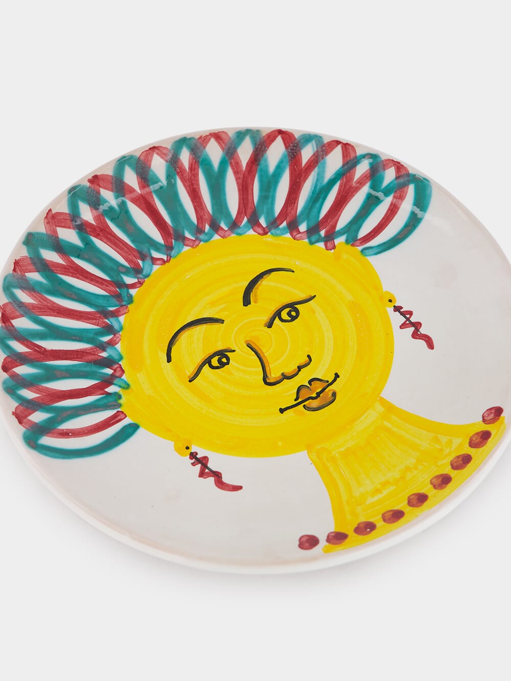 Faces Handpainted Dessert Plate