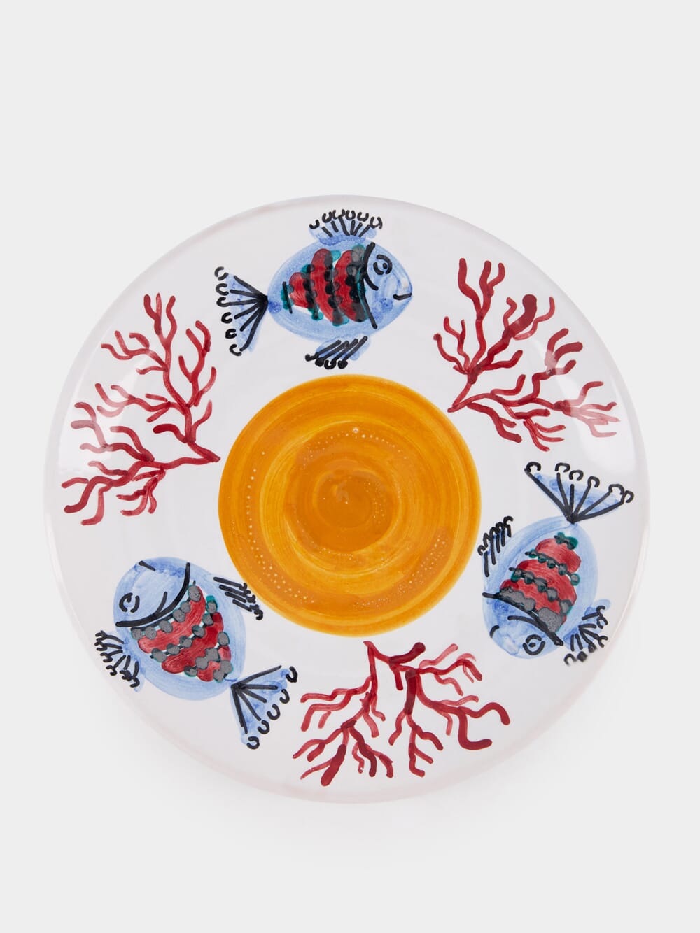 Handpainted Sicily Yellow Dessert Plate