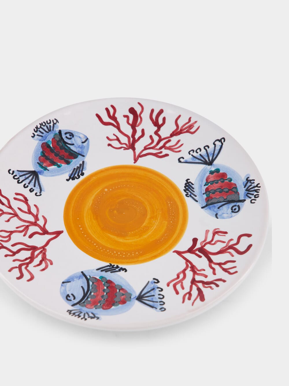 Handpainted Sicily Yellow Dessert Plate