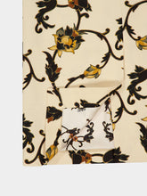 La DoubleJ White Buttercup Print Wool Pencil Skirt