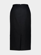 La DoubleJ Peonies Blue Jacquard Pencil Skirt