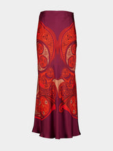 La DoubleJ Alchemy Dark Red Silk Twill Maxi Skirt