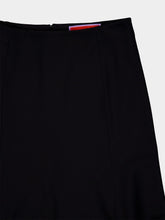 La DoubleJ Black Jersey Flared Midi Skirt