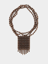 Lemaire Taupe and Espresso Grigri Beaded Necklace
