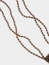 Lemaire Taupe and Espresso Grigri Beaded Necklace