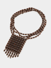 Lemaire Taupe and Espresso Grigri Beaded Necklace