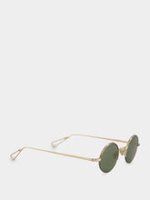 Ahlem Khaki Lépine Round Sunglasses
