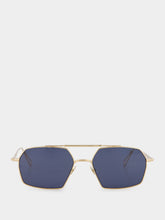 Ahlem Haussmann Champagne Frame with Blue Lenses