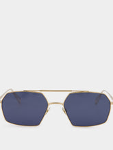 Ahlem Haussmann Champagne Frame with Blue Lenses