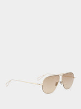 Ahlem Grey Gold Brown Gradient Laplace Sunglasses