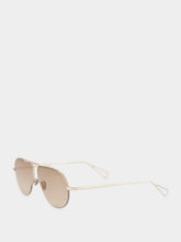 Ahlem Grey Gold Brown Gradient Laplace Sunglasses