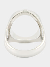MM6 Maison Margiela Polished Palladio Open Chevalière Ring