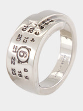 MM6 Maison Margiela Silver Numeric Brass Ring