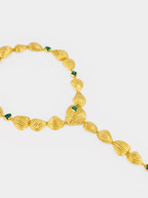 FENOMENA Gold Shells and Emerald Necklace