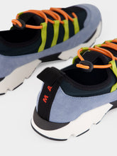 Marni Green and Blue Lycra Lace-Up Running Sneakers