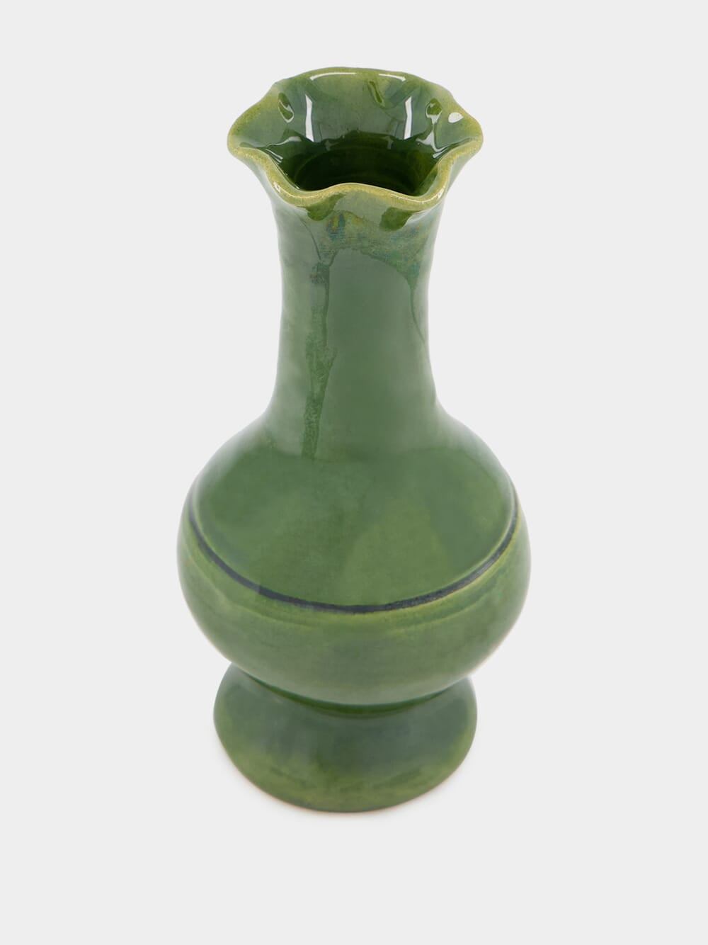 Moss Green Ceramic Soliflore Vase