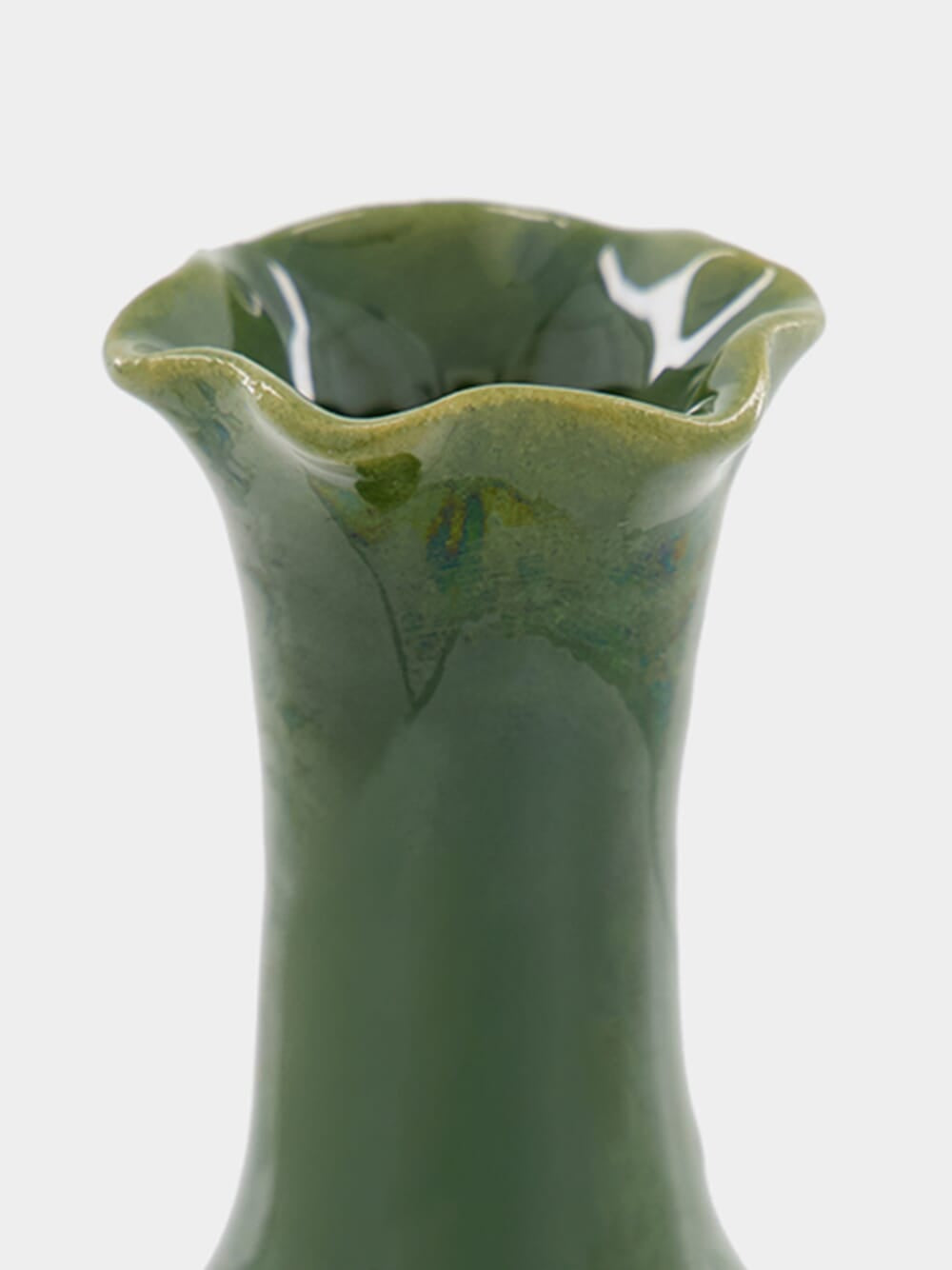 Moss Green Ceramic Soliflore Vase