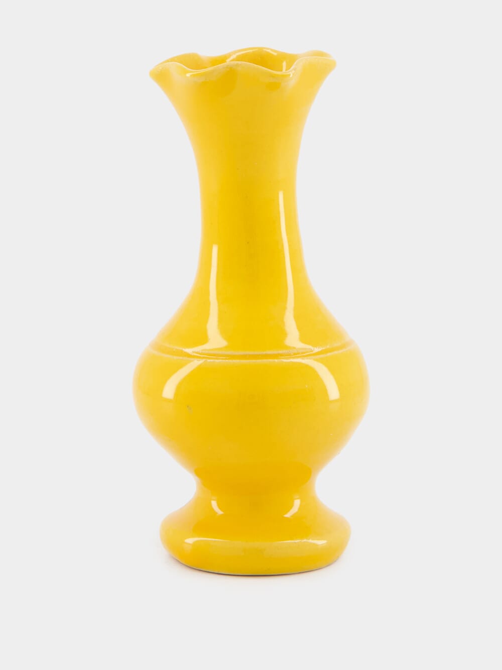 Yellow Ceramic Soliflore Vase