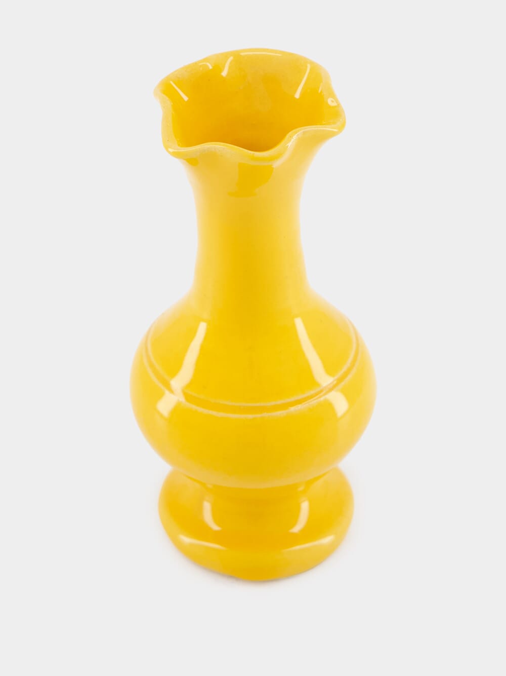 Yellow Ceramic Soliflore Vase