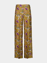 Paula Sonia Floral Psic Printed Silk Twill Pants