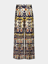 Paula Sonia Wonderland Printed Silk Twill Pants