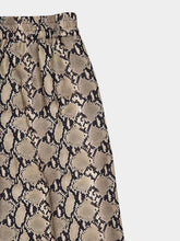 Paula Sonia Snakeskin Printed Silk Twill Pants