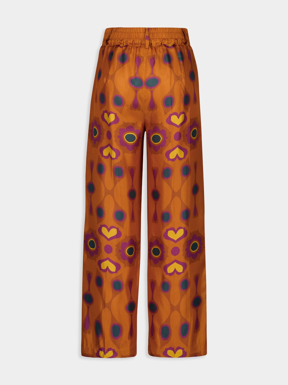 Sonia Hawaii Flower Printed Silk Twill Pants