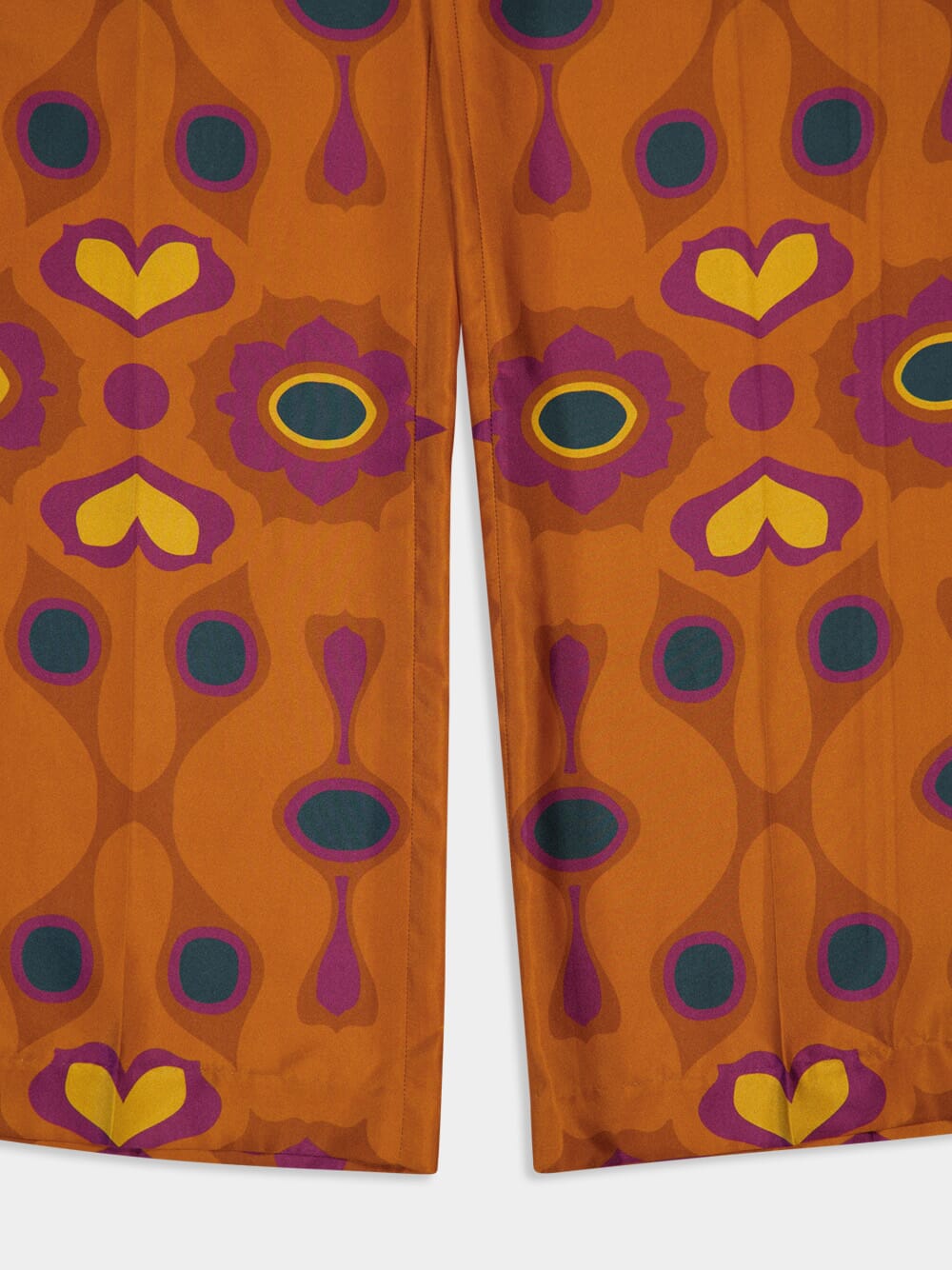 Sonia Hawaii Flower Printed Silk Twill Pants