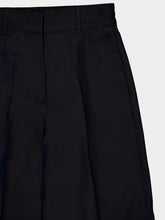 Paula Sonia Black Silk Twill Pants